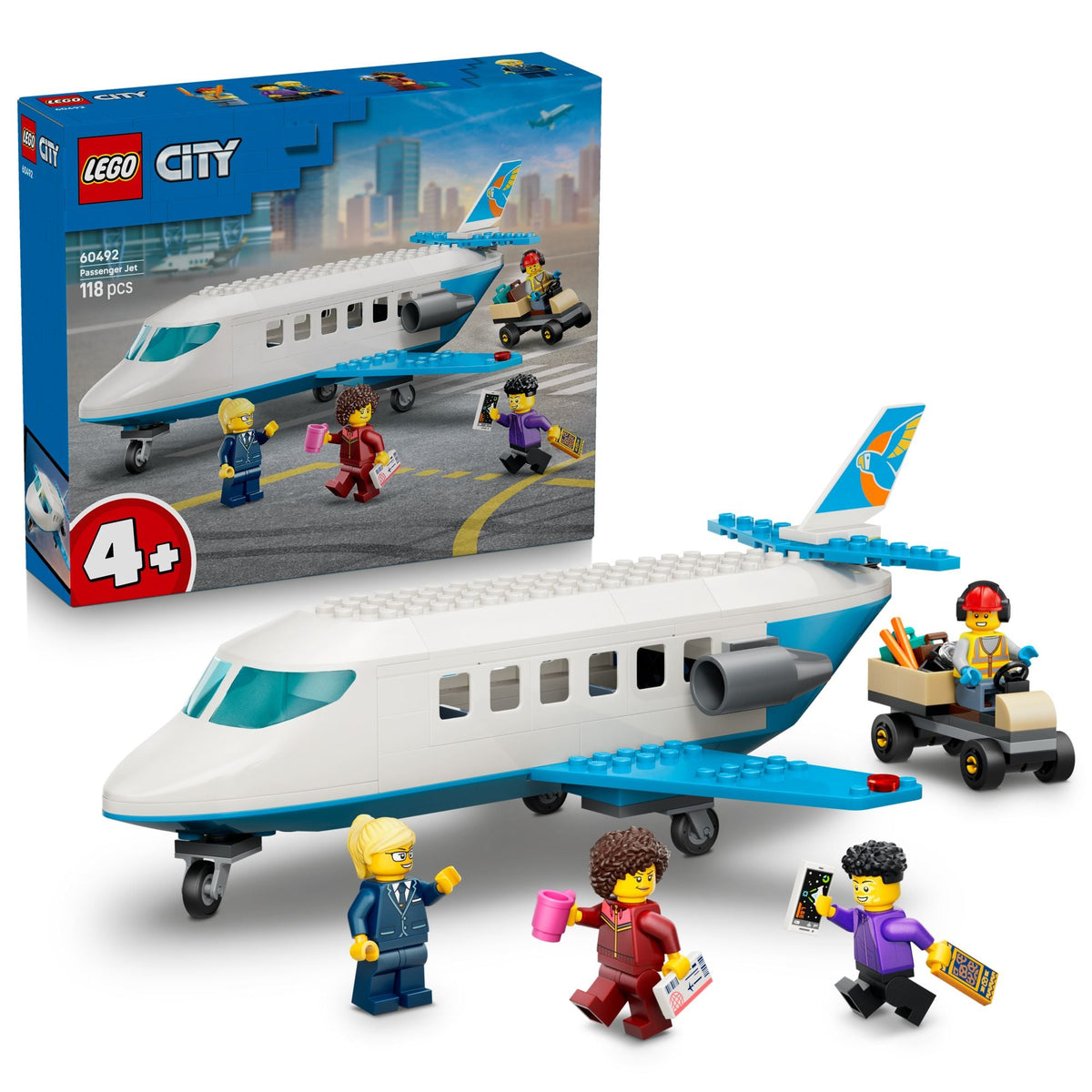 LEGO® City 60492 Passagierjet – 118 Teile