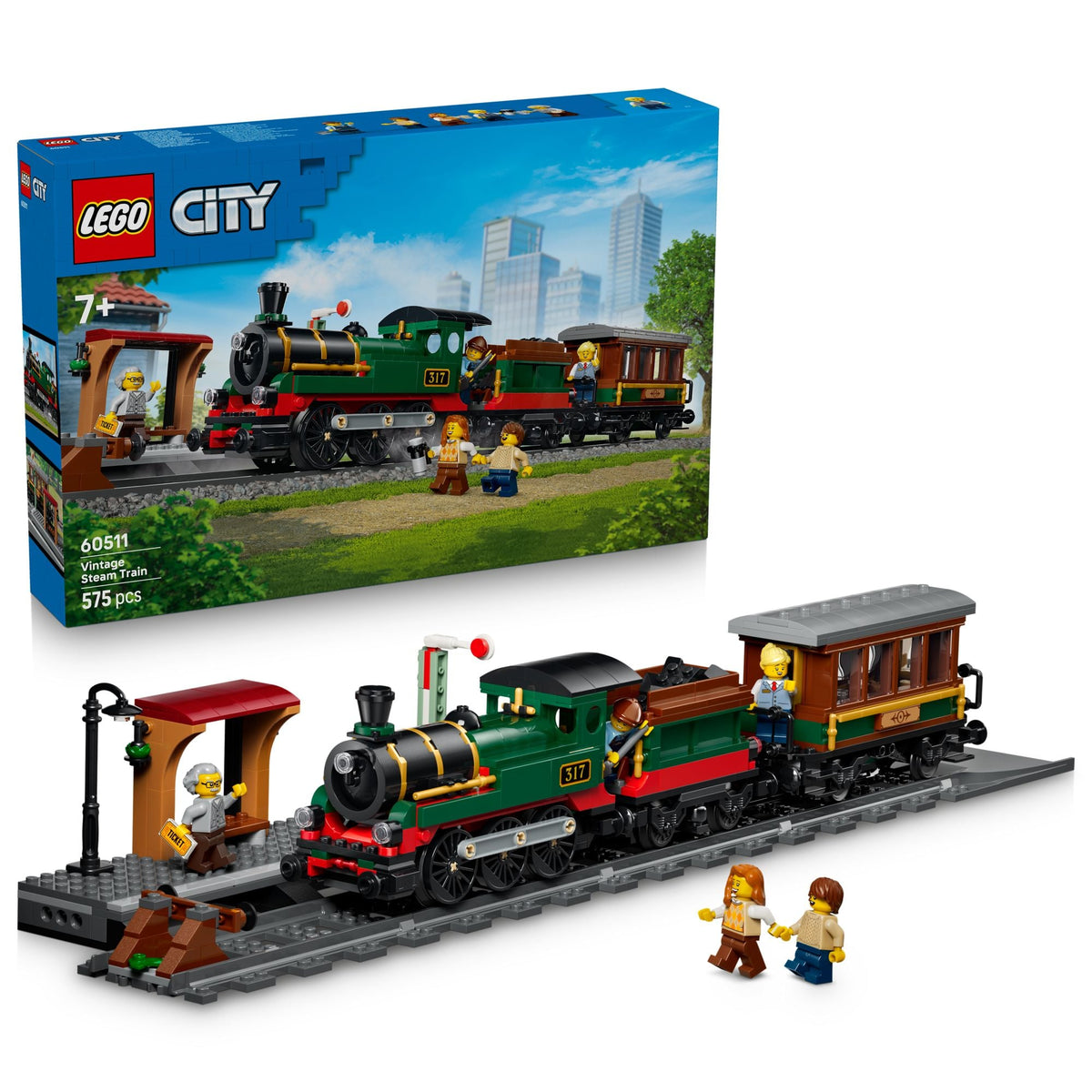 LEGO City 60511 Klassischer Dampfzug – 575 Teile
