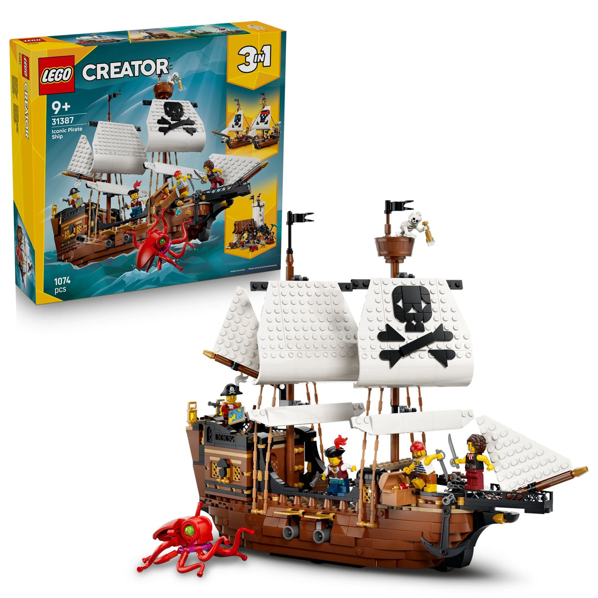 LEGO® Creator 31387 Legendäres Piratenschiff 3-in-1 – 1.074 T.