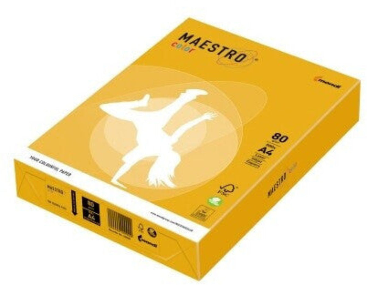 MAESTRO COLOR Kopierpapier A4 80g Intensivgelb - 500 Blatt