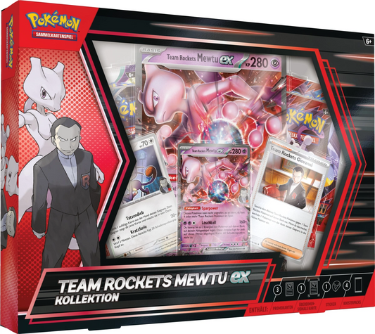 Pokémon Team Rockets Mewtu-ex Kollektion | 4 Boosterpacks