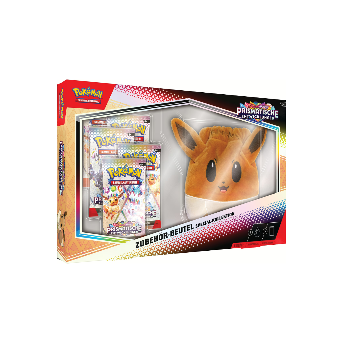 Pokémon Evoli Zubehör-Beutel Spezial-Kollektion + 5 Booster