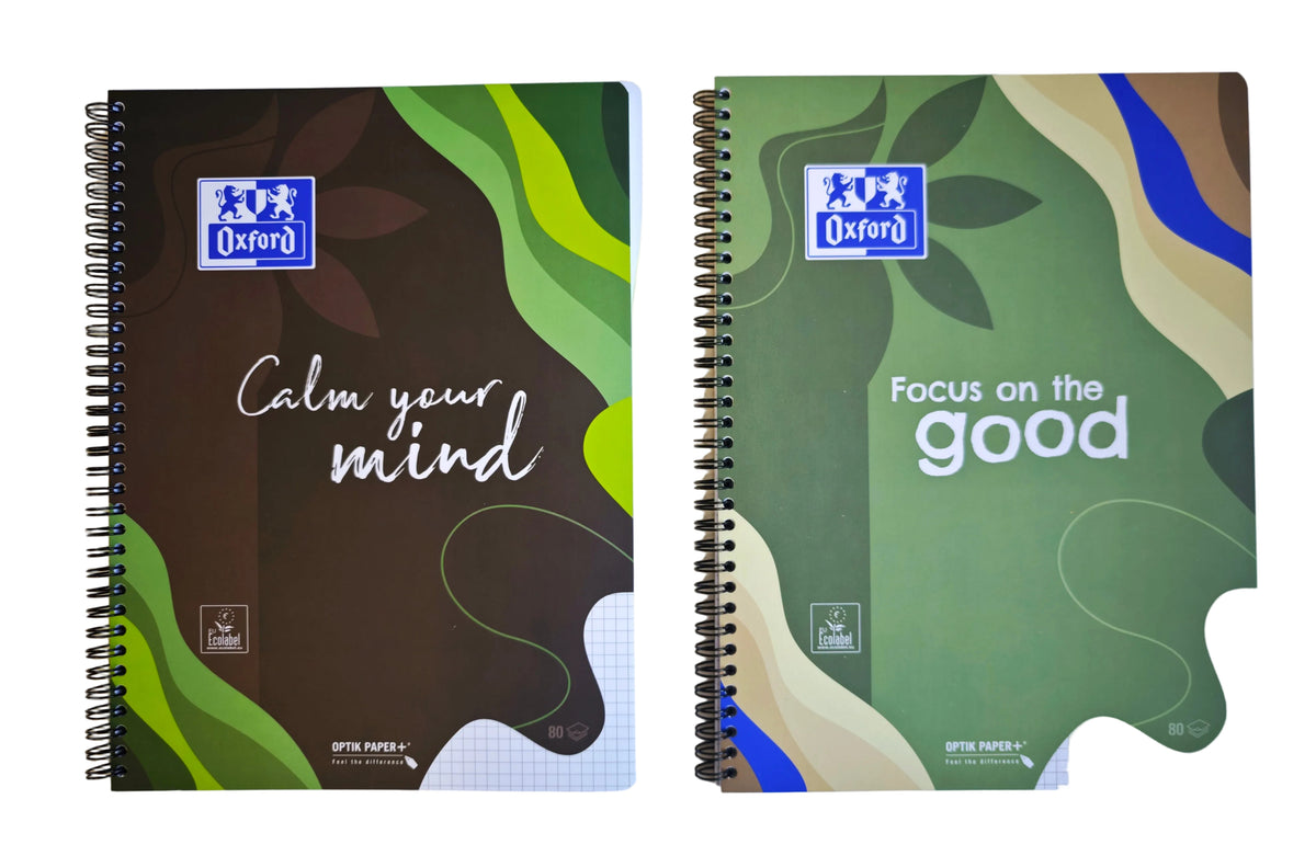 Oxford Collegeblock Calm Nature 2026 A4+ 80 Bl. kariert