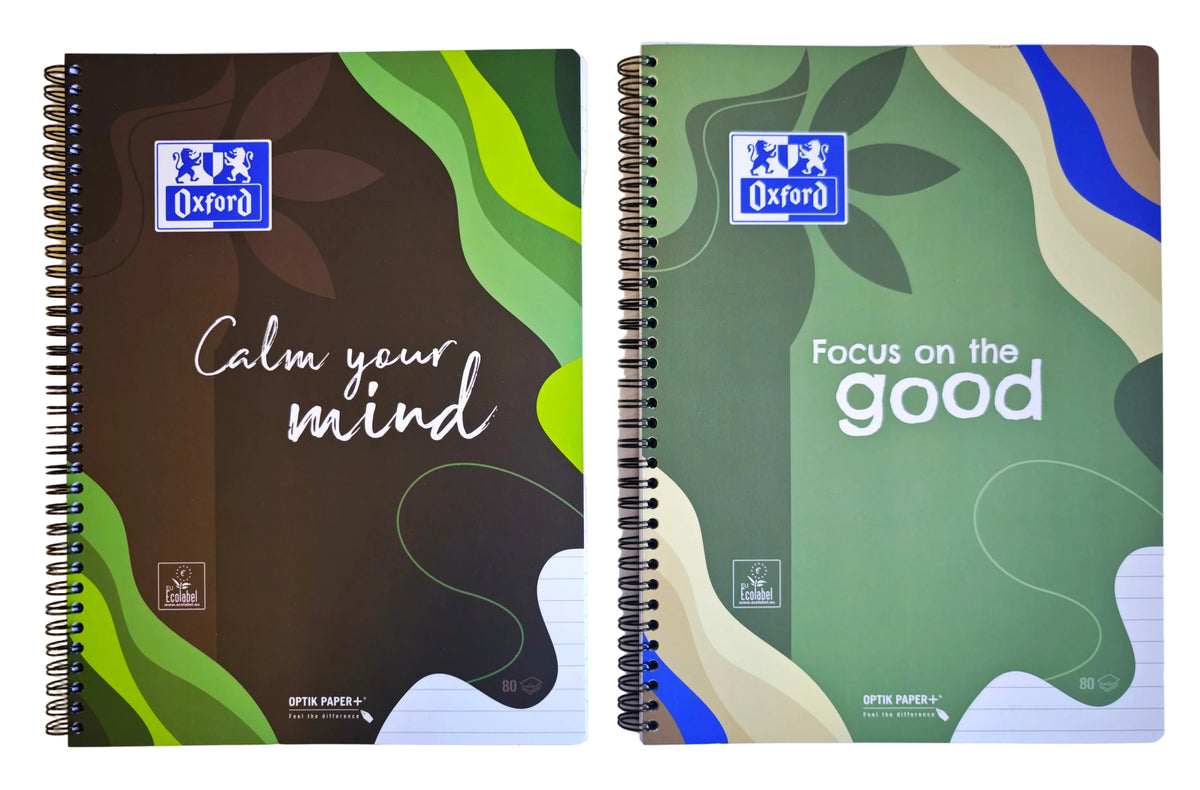 Oxford Collegeblock Calm Nature 2026 A4+ 80 Bl. liniert