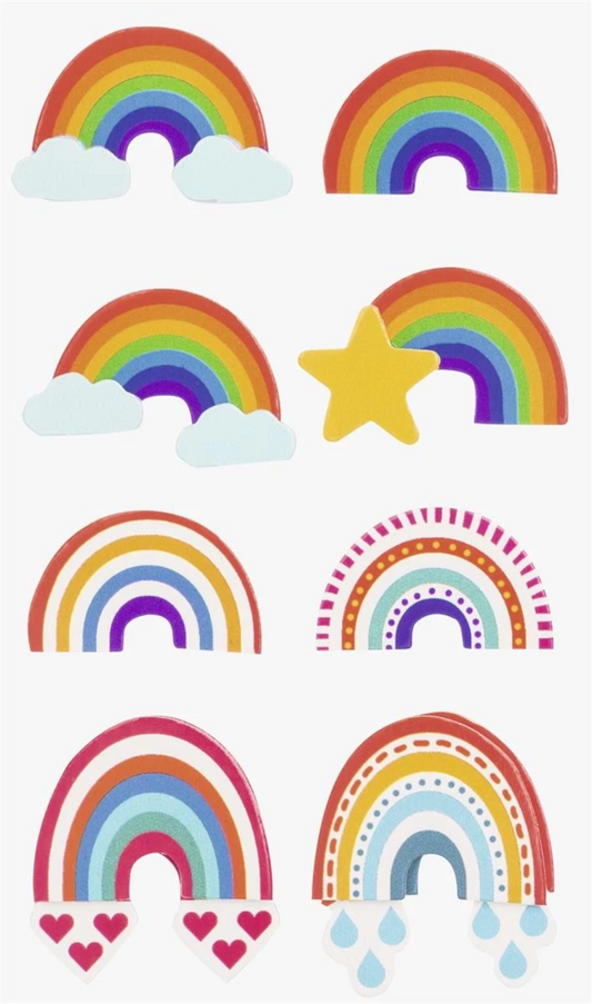 BRUNNEN Sticker Mix Regenbogen mit Deko-Details