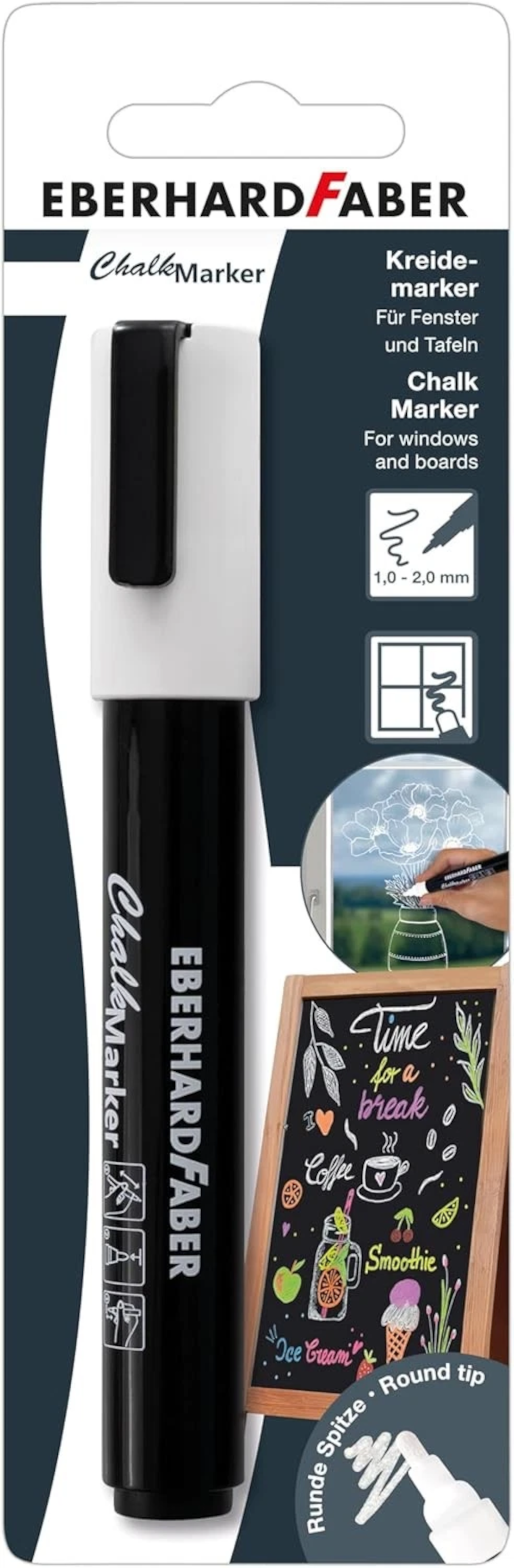Eberhard Faber Chalk Marker weiß Rundspitze (558301)