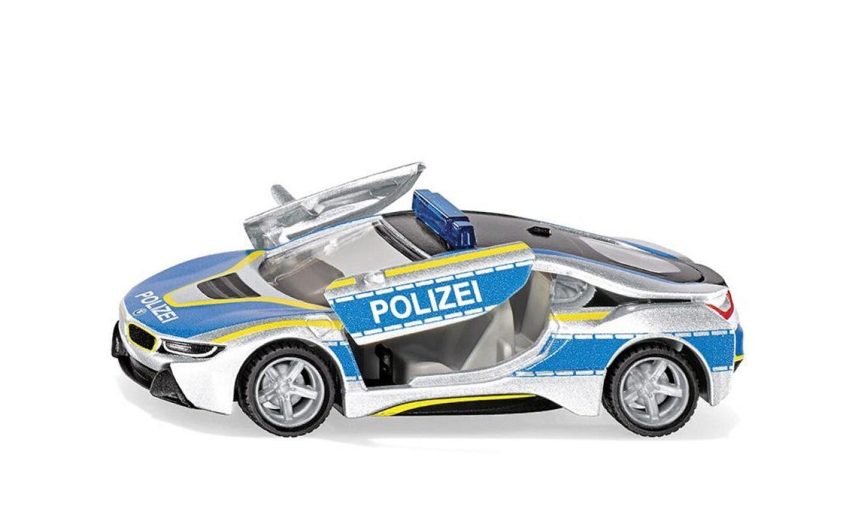 siku 2303 BMW i8 Polizei Modellauto mit Flügeltüren 1:50