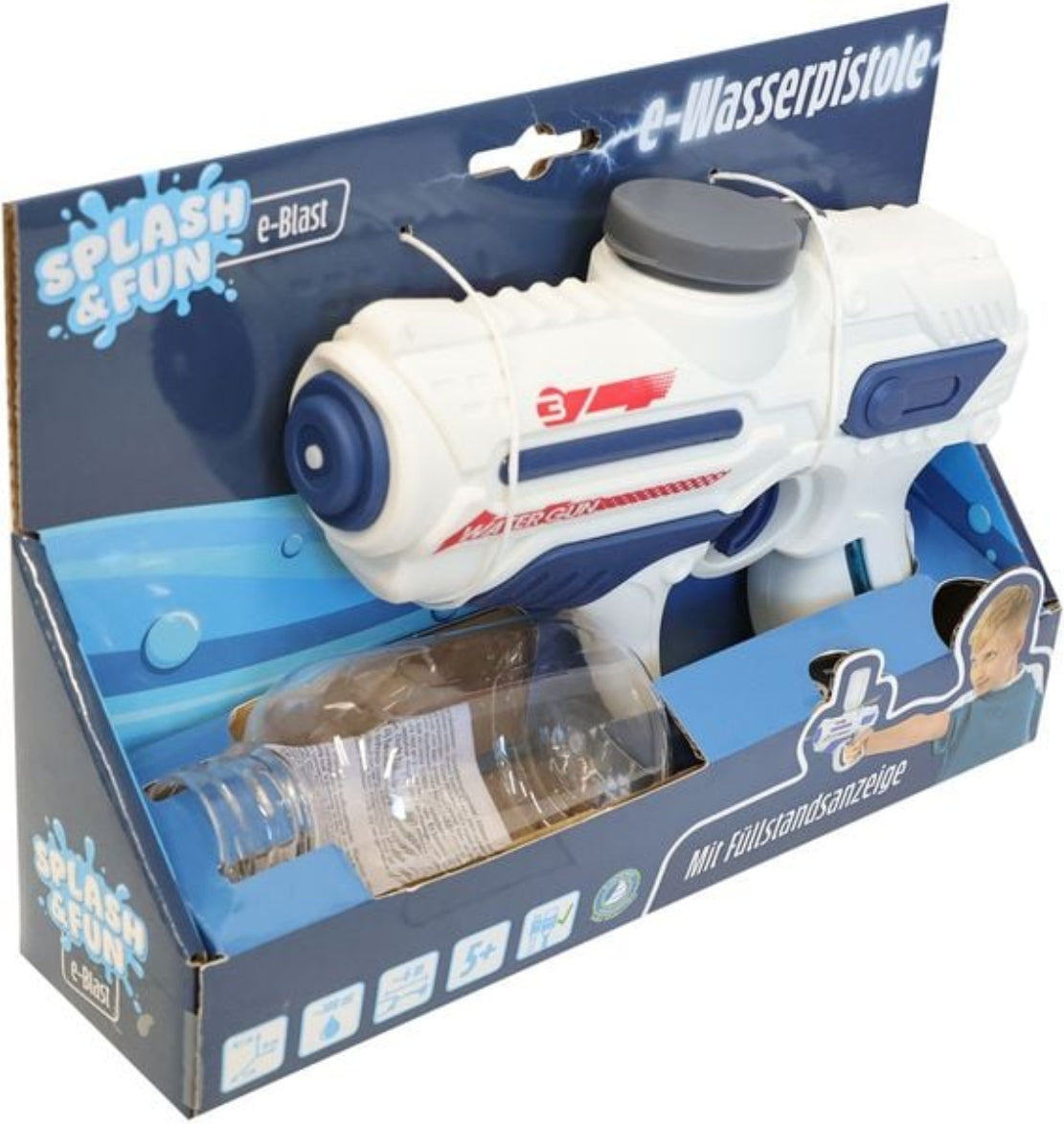 Splash & Fun Wasserpistole elektrisch 18 cm ab 5 Jahren