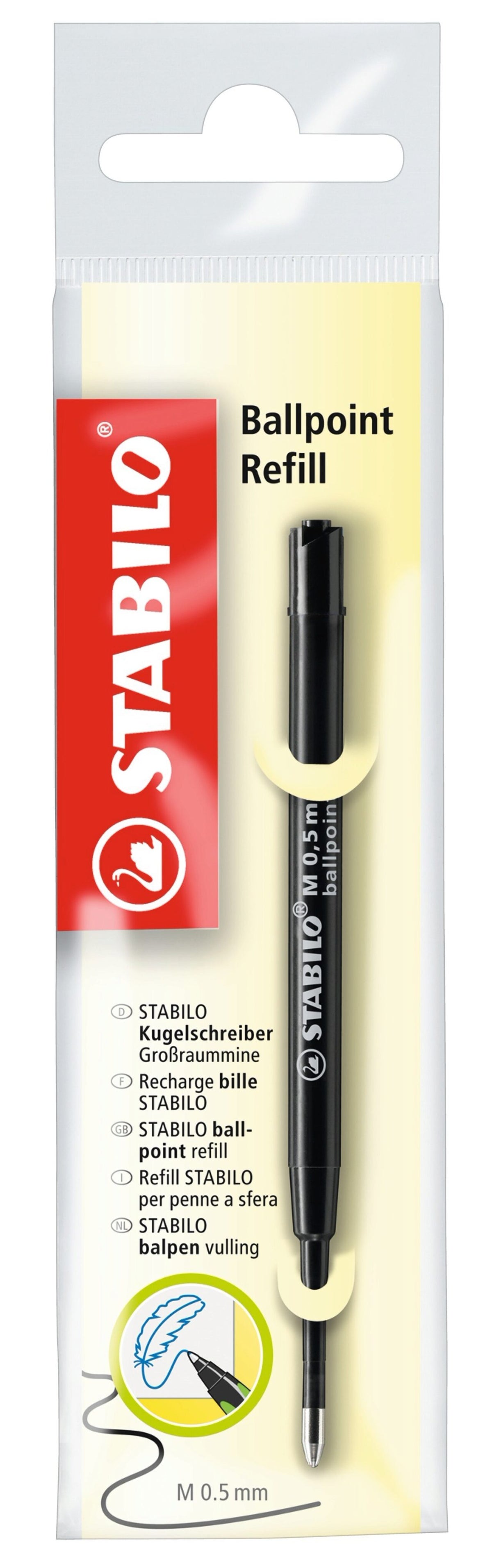 STABILO Kugelschreibermine Ballpoint 0,5mm schwarz