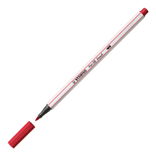 STABILO Pen 68 brush – Einzelstift Dunkelrot