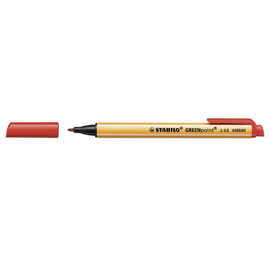 STABILO GREENpoint Filzschreiber rot 0,8 mm