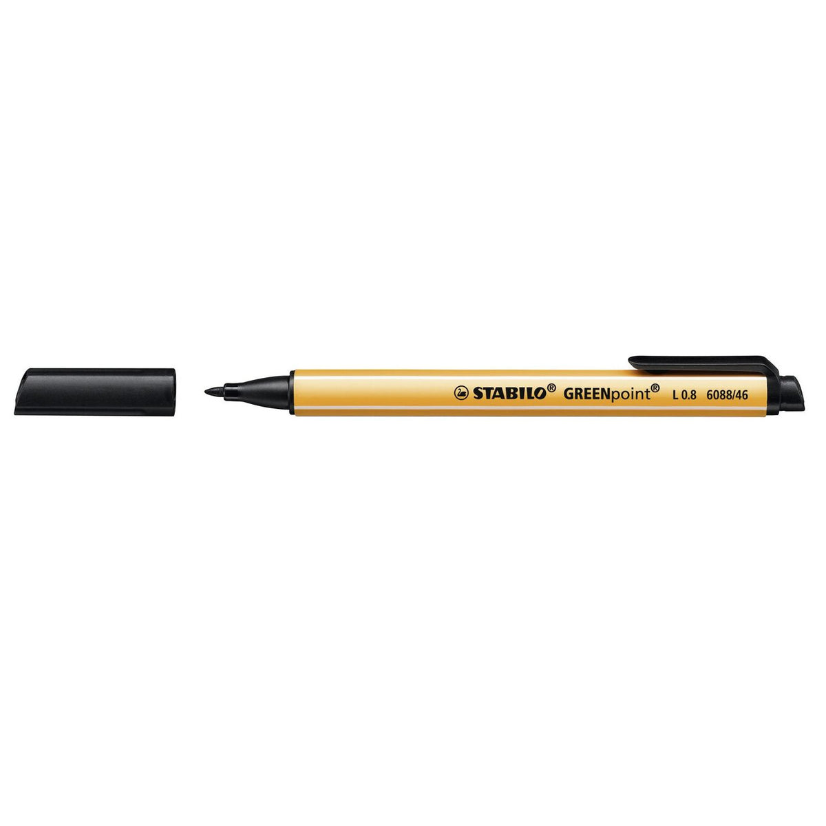 STABILO GREENpoint Filzschreiber schwarz 0,8 mm