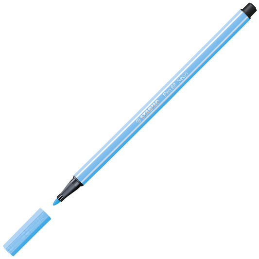 STABILO Pen 68 Filzstift leuchtfarbenblau – 1 mm