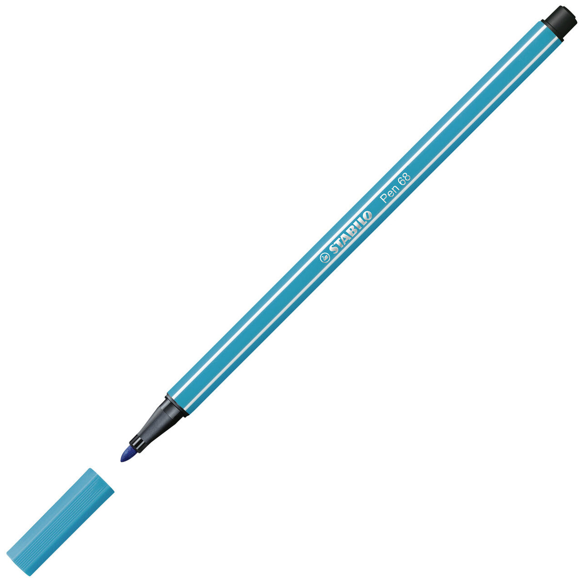 STABILO Pen 68 Filzstift hellblau – 1 mm Einzelstift