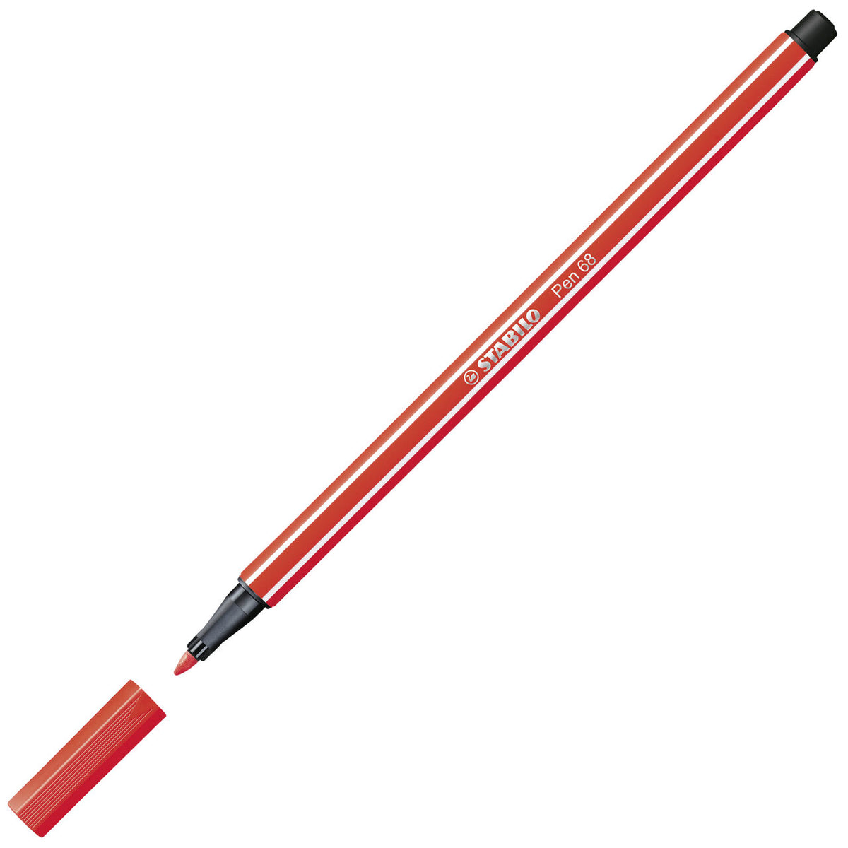 STABILO Pen 68 Filzstift hellrot – 1 mm Einzelstift