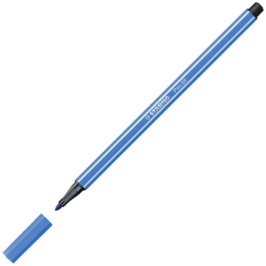 STABILO Pen 68 Filzstift dunkelblau – 1 mm Einzelstift