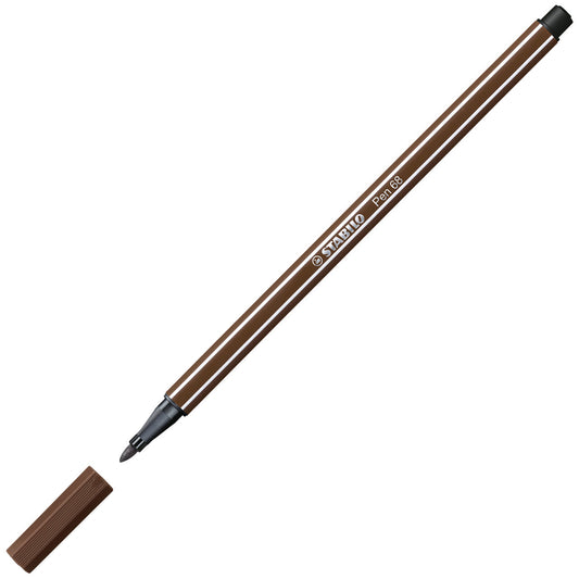 STABILO Pen 68 Filzstift braun – 1 mm Einzelstift