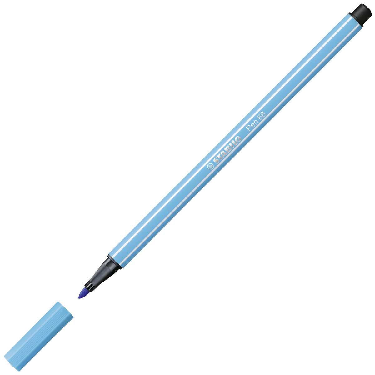 STABILO Pen 68 Filzstift azurblau – 1 mm Einzelstift