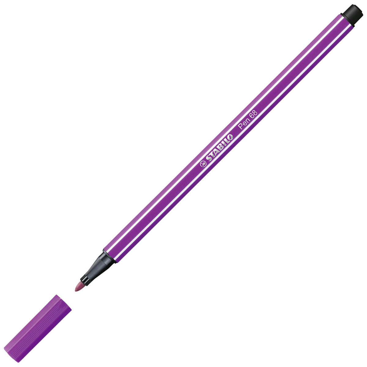 STABILO Pen 68 Filzstift lila – 1 mm Einzelstift
