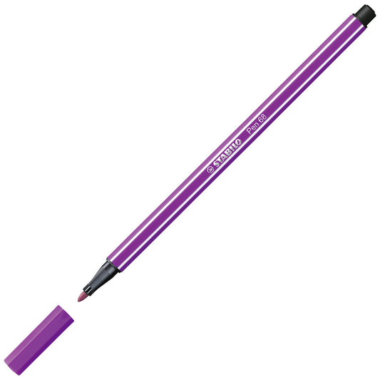 STABILO Pen 68 Filzstift lila – 1 mm Einzelstift