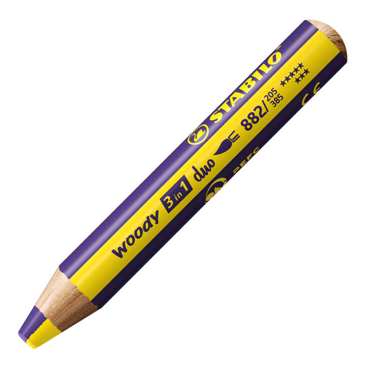 STABILO woody 3in1 DUO Buntstift Gelb/Violett
