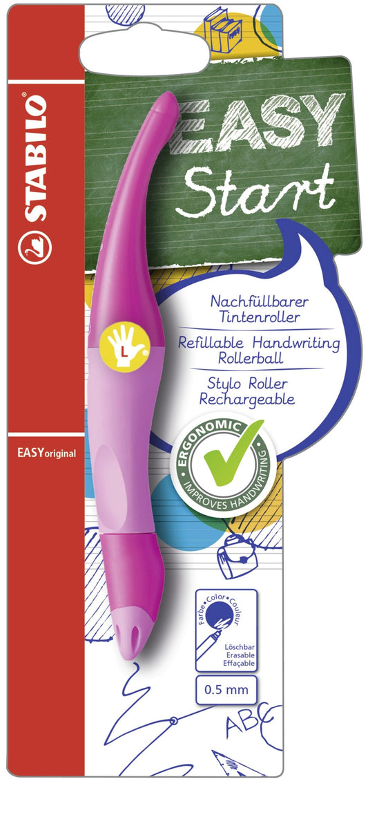 STABILO EASYoriginal Tintenroller Pink – Linkshänder, blau