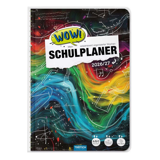 TRÖTSCH Schulplaner WOW!Waves 2026/2027 mit Spiralbindung