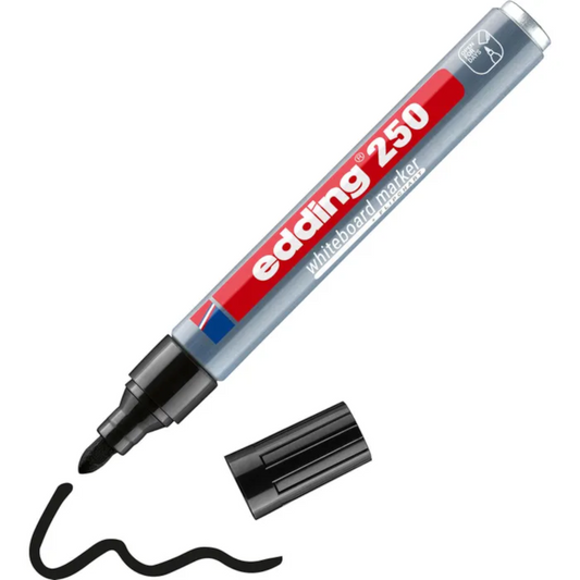 edding 250 Whiteboardmarker schwarz – Rundspitze 1,5–3 mm
